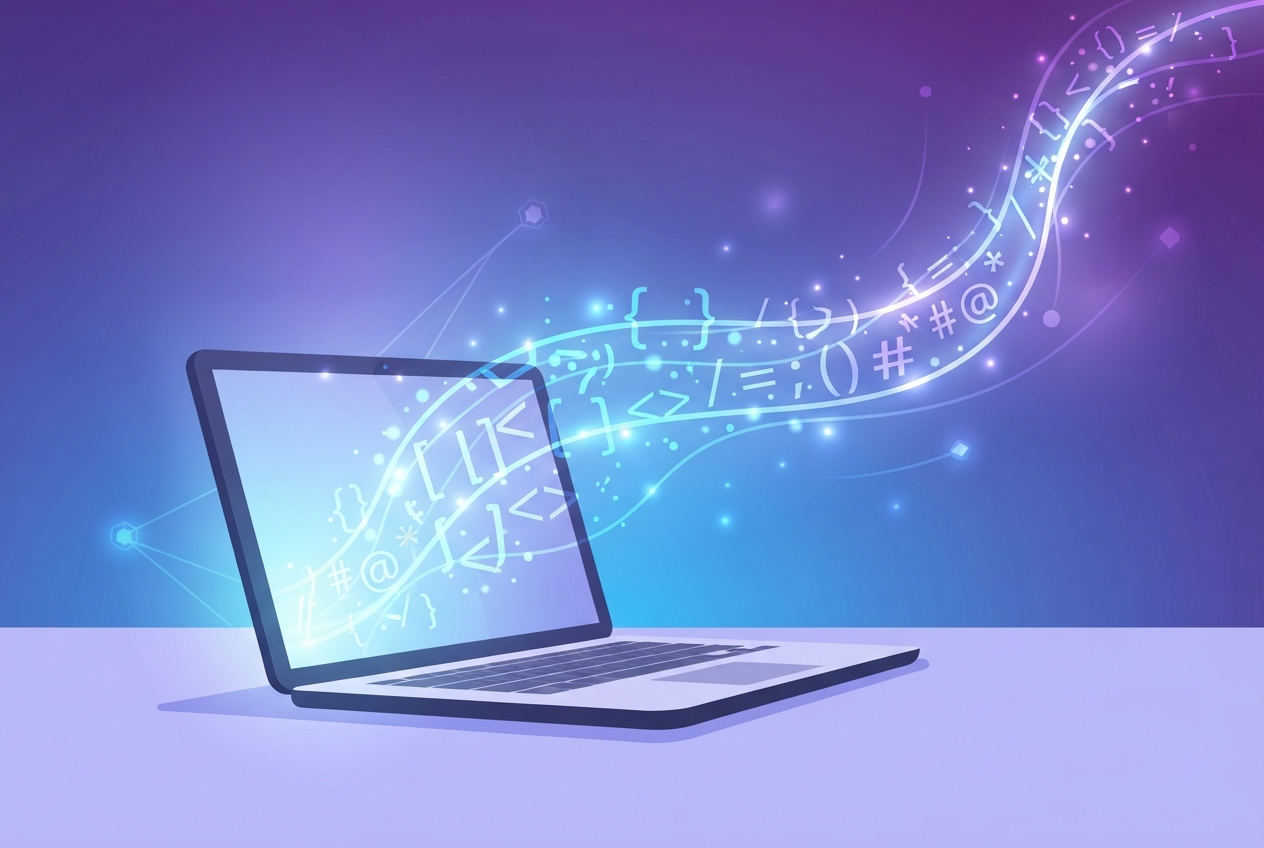 Abstract illustration representing AI coding tools