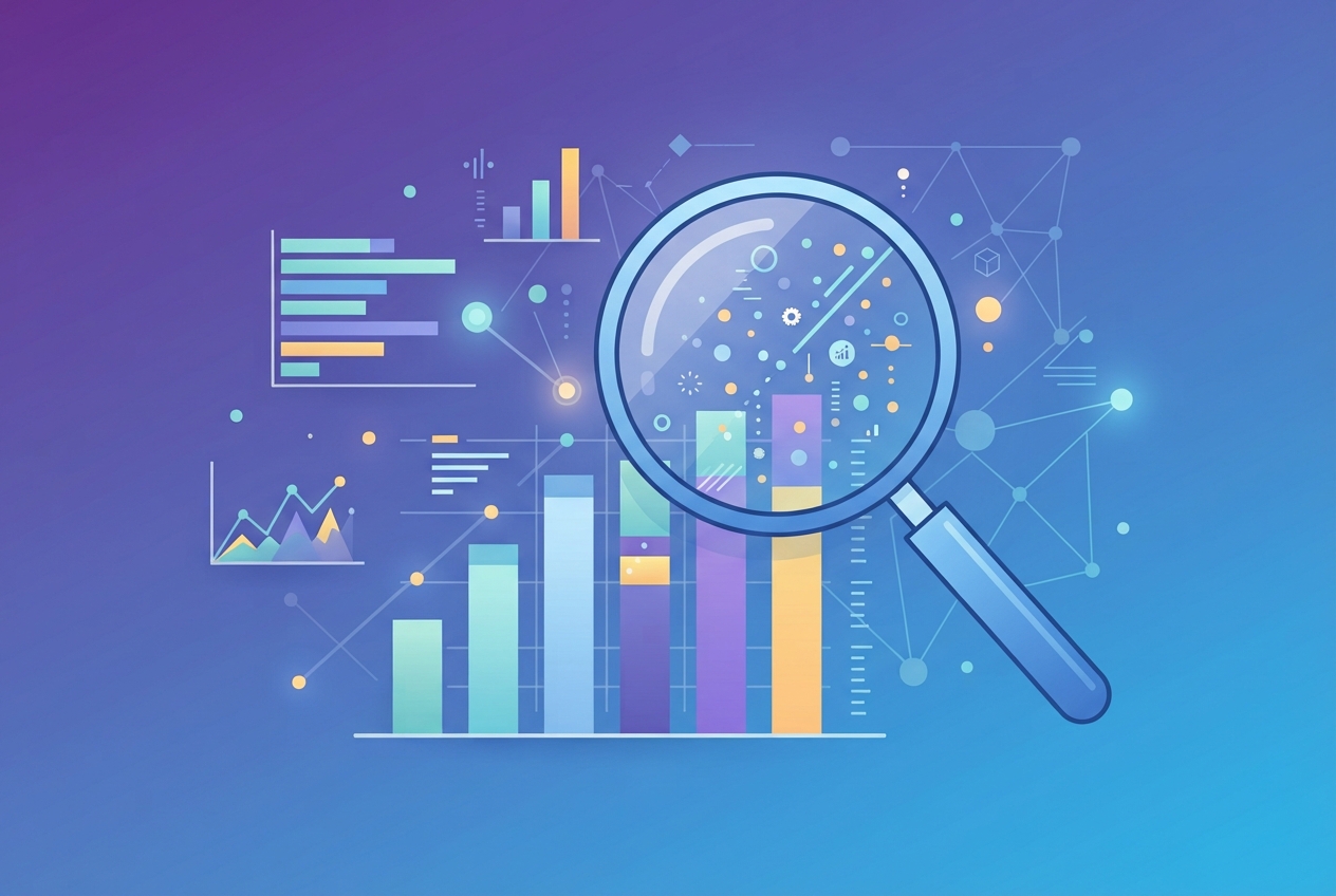 Abstract illustration representing AI data analysis