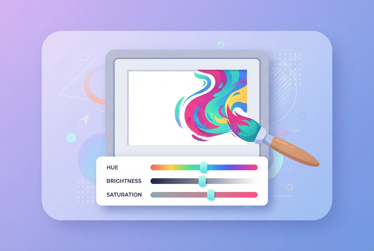 Abstract illustration representing AI image editing