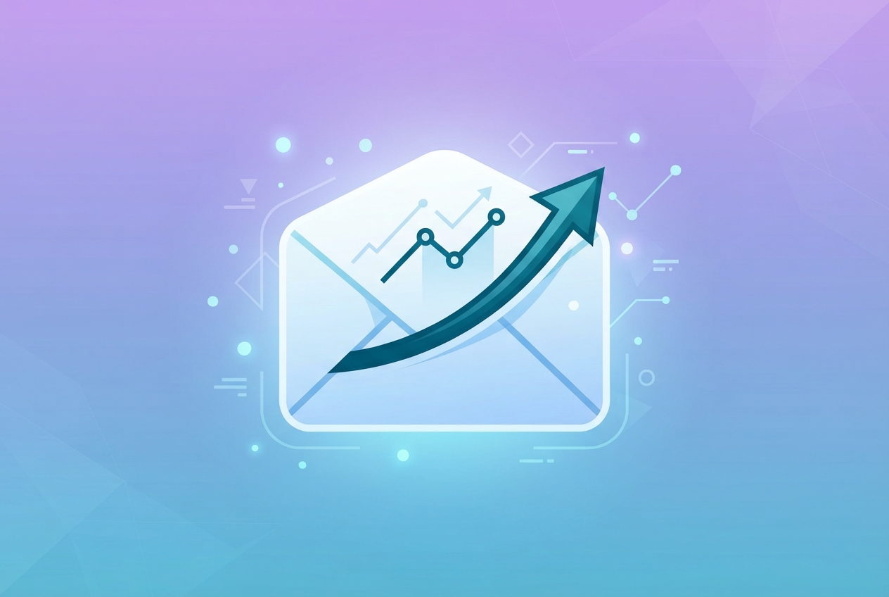 Abstract illustration representing AI sales email tools
