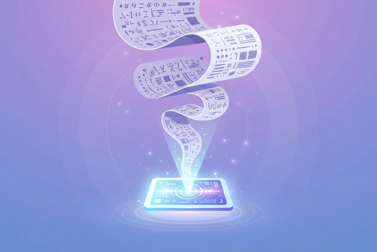 Abstract illustration representing AI summarization tools